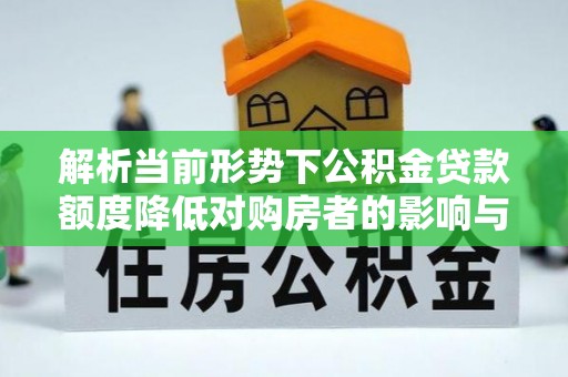 瑞安解析当前形势下公积金贷款额度降低对购房者的影响与应对策略