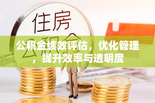 瑞安公积金绩效评估，优化管理，提升效率与透明度