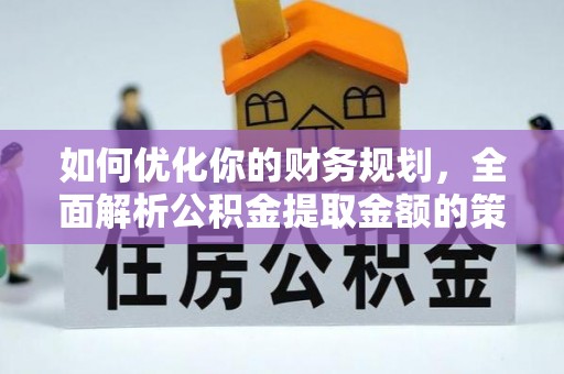 瑞安如何优化你的财务规划，全面解析公积金提取金额的策略与技巧